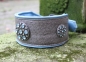 Preview: Collar with Salmon-Leather ~Sumaika~ lightblue-grey