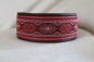 Preview: Halsband ~Makaros~ hellrot-schwarz 30-35cm