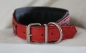 Preview: Halsband ~Makaros~ hellrot-schwarz 30-35cm