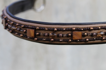 Showhalfter ~Marwari~ schwarzbraun-caramel