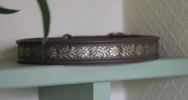0162 Zug-Halsband ~braun~ 41+5cm