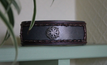 Collar ~Nadra~ bordeaux-silver 26-30.5cm