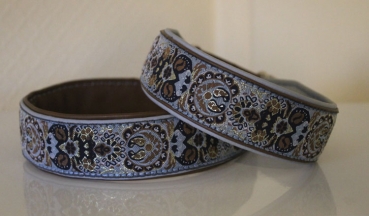 0763 Collar ~lightblue-brown~