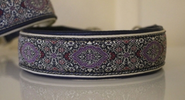 0663a Collar ~darkblue-cream~