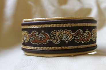 0873a Collar ~Ashanti~ darkbrown-gold