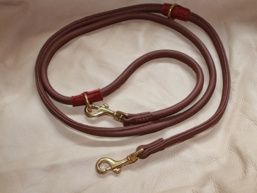 Preview: Set Geschirr und Leine rehbraun-rostrot S