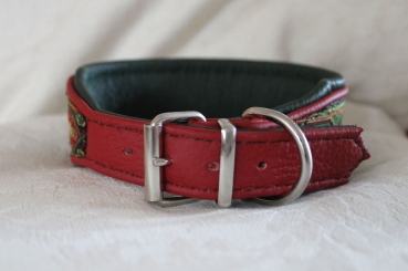 Preview: Collar ~Makaros~ red-dark green 29.5-34.5cm