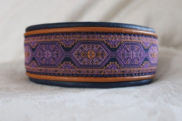 Collar ~Makaros~ cognac-darkblue 29-34cm