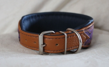 Preview: Collar ~Makaros~ cognac-darkblue 29-34cm