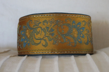 1701c Collar ~Blossom~ mustard-petrol