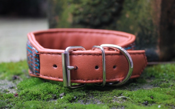 0770 Collar ~cinnamon-petrol~