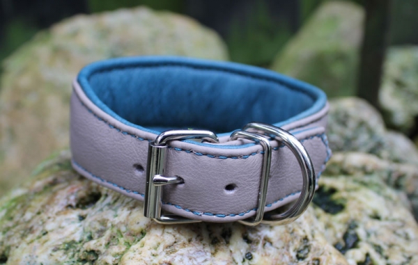 Halsband ~Basic~ graubeige-petrol