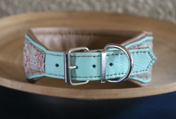 0953b Collar ~Antoinette~ mint-lightbrown 33-38cm