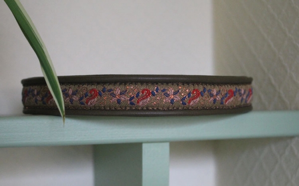 0147b Choke-Collar ~olive~ 42+4.5cm
