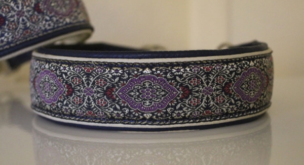 0663a Collar ~darkblue-cream~