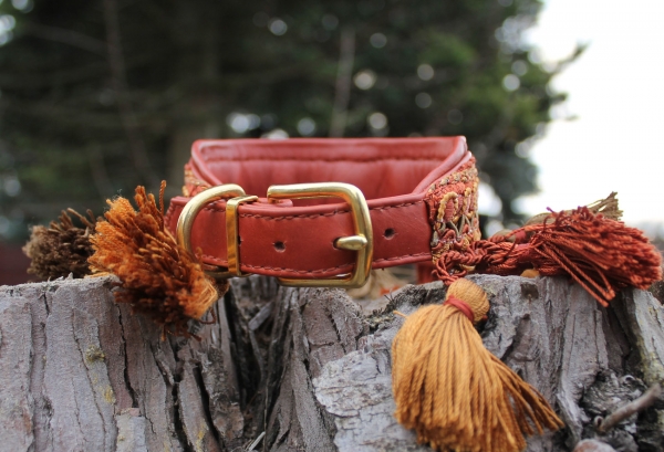 Halsband ~Intisar~ rotbraun  26-30cm