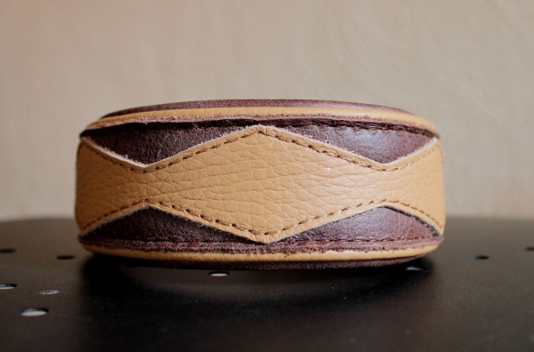 robustes Halsband ~Sabri~  hellbraun-braun 27-32cm