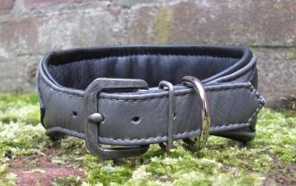 Collar ~Sabri~ grey-black 30-34cm