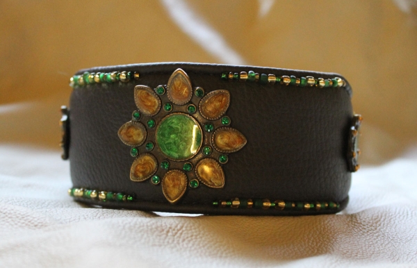 Collar ~Algoma~ darkbrown 31-36cm