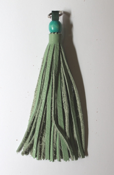 Leather Tassel ~pastell green~ 13cm