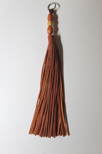 Leather Tassel ~redbrown~ 19cm