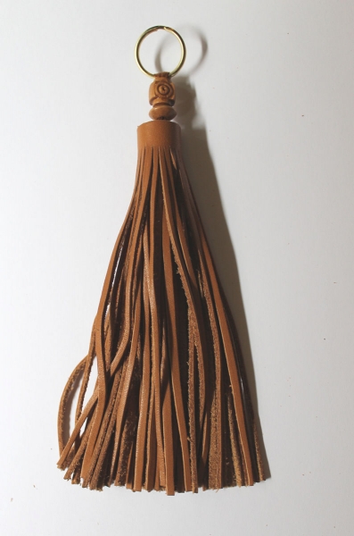 Leather Tassel ~camel~ 15cm