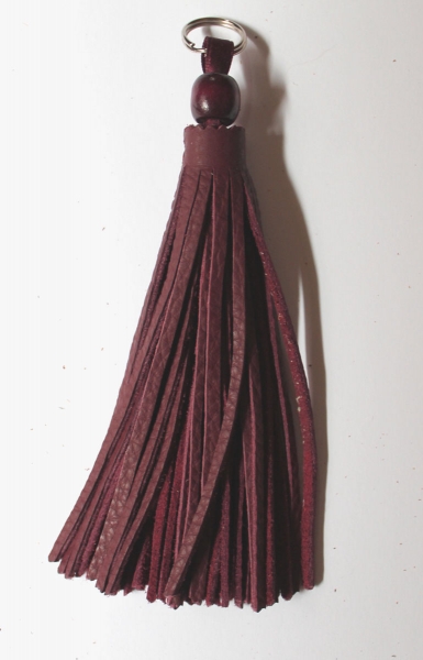 Leather Tassel ~dark bordeaux~ 13cm