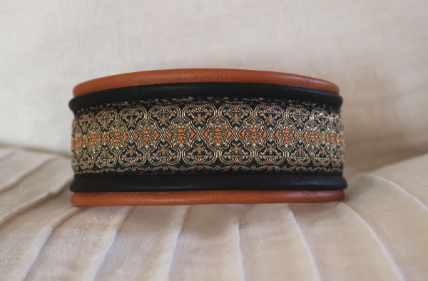 Collar ~Renaissance~ black-foxbrown 30-34cm