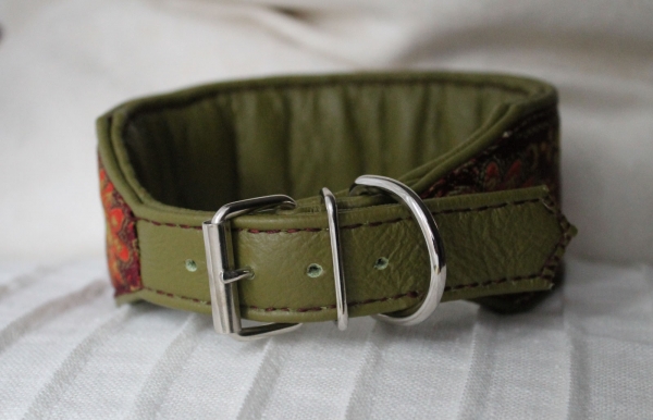 Collar ~Blossom~ bordeaux-olive 33-38cm