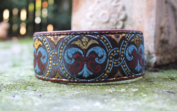 1785a Collar ~maroon-blue~