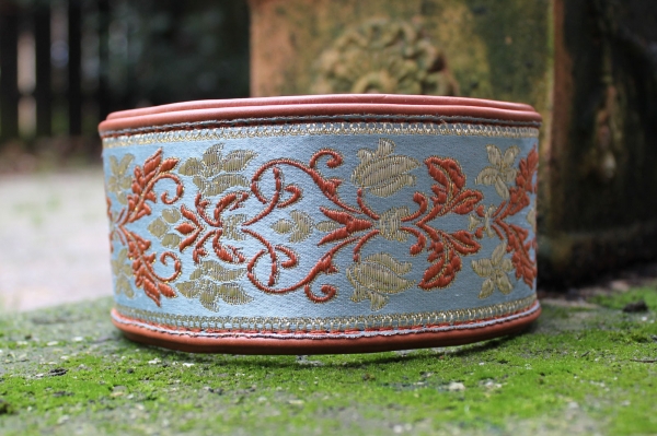 1778b Collar ~Motego~ lightblue-camel